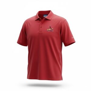 Columbia Men’s Cardinal Red Logo Golf Polo breathable performance XL